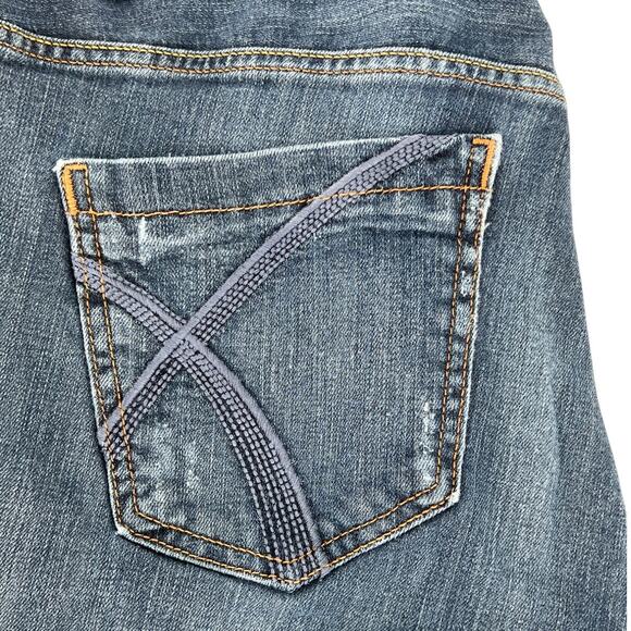 Lane Bryant Roll Cuff Denim Crop Capri Jeans Plus Size 18 Petite Triangle Blue - Picture 6 of 14